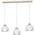 Dama 3 Pendant Lamp - White, Wood