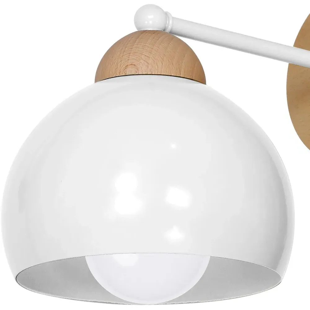 Dama Wall Lamp - White, Wood