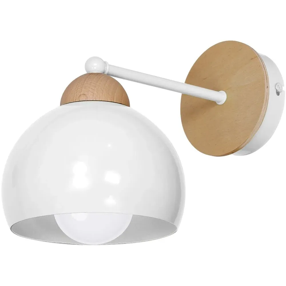 Dama Wall Lamp - White, Wood image