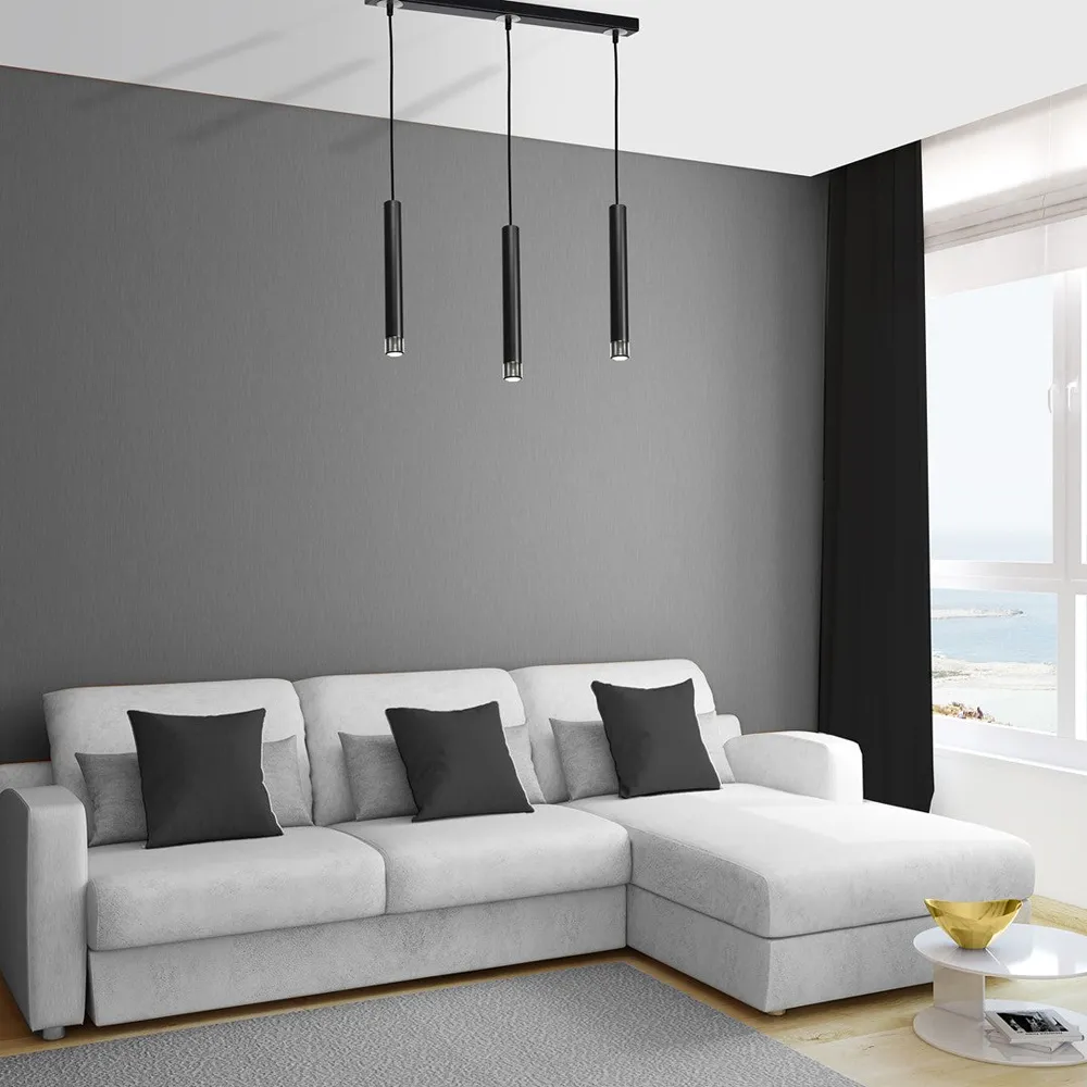 Dani 3 Pendant Lamp - Black, Chrome