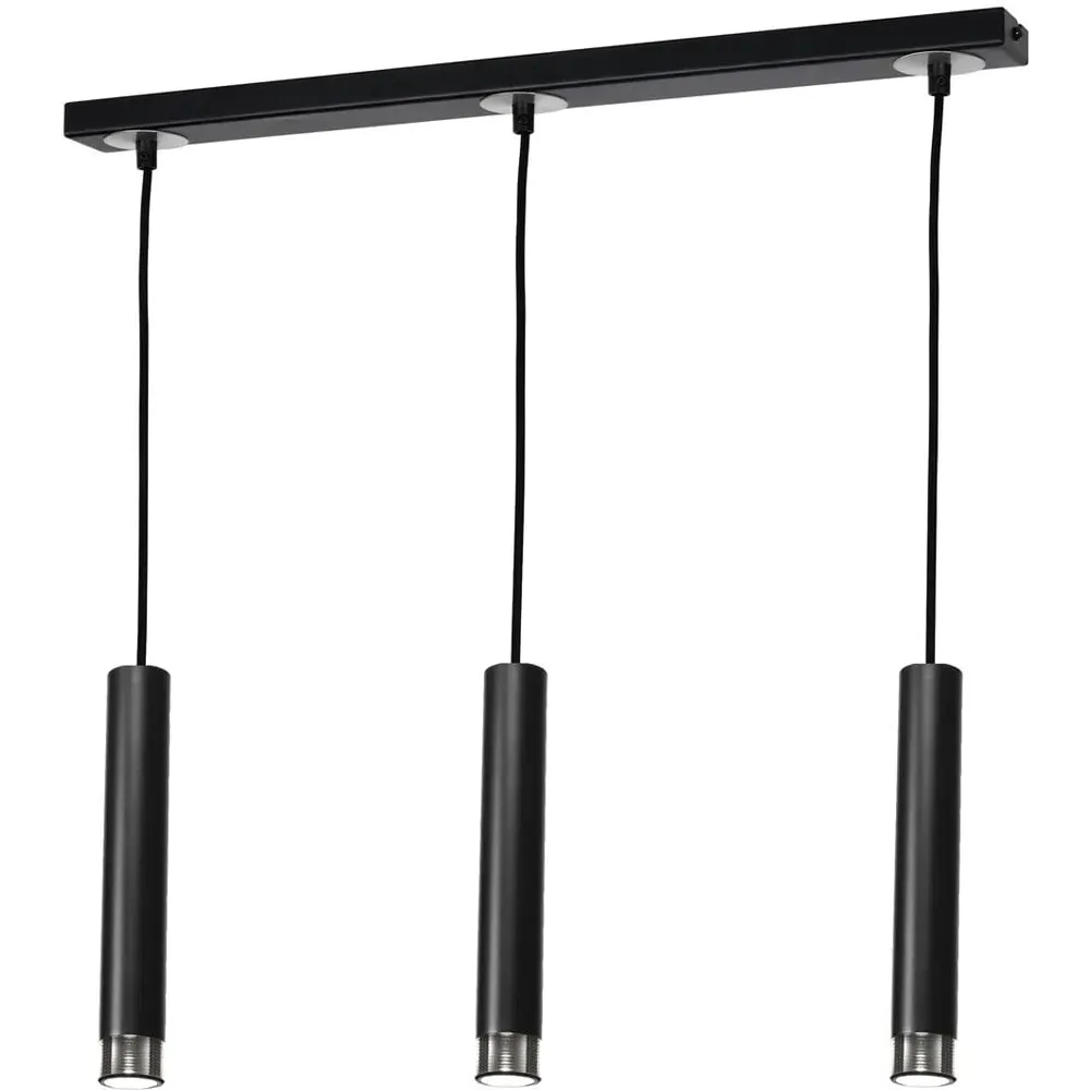 Dani 3 Pendant Lamp - Black, Chrome