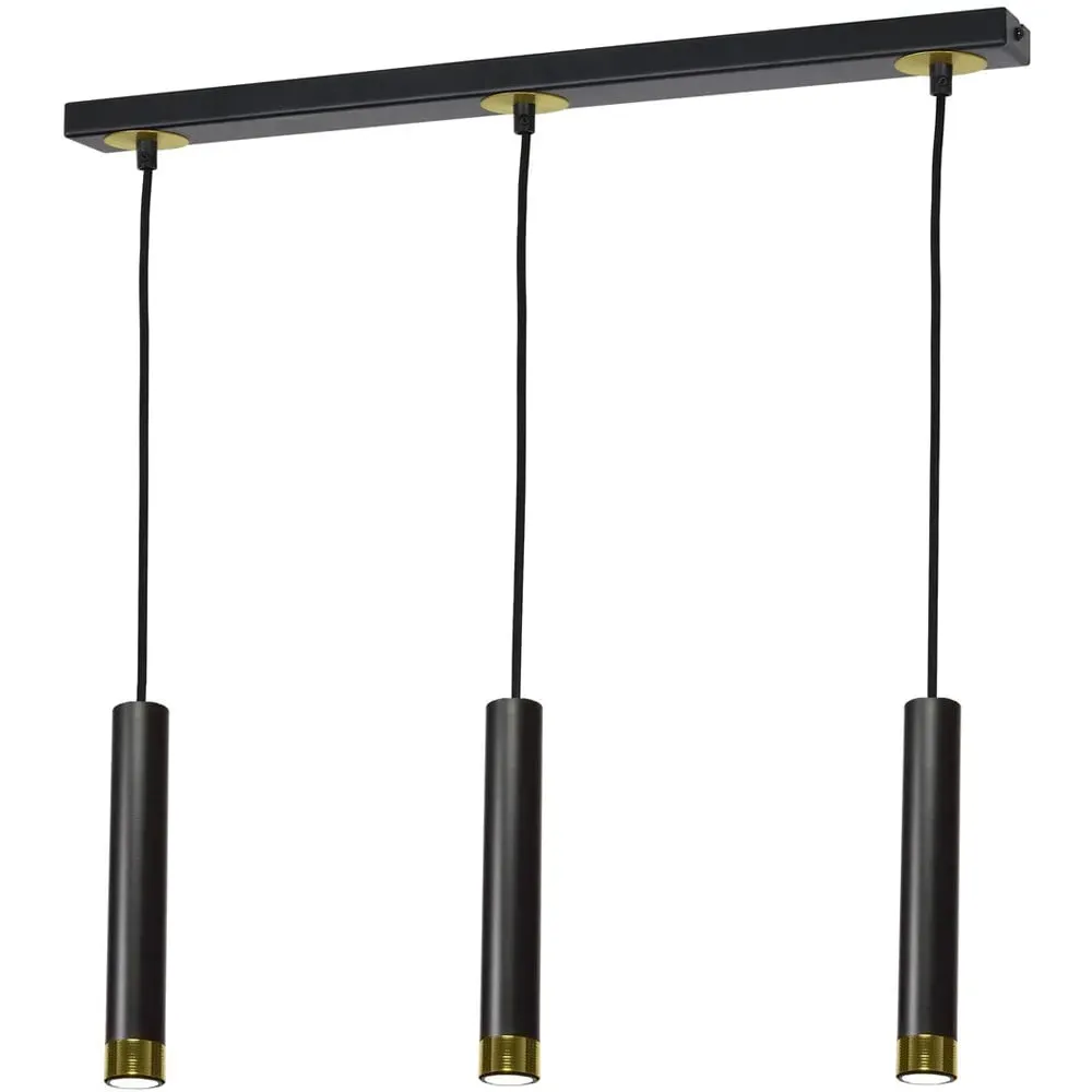 Dani 3 Pendant Lamp - Black, Gold image