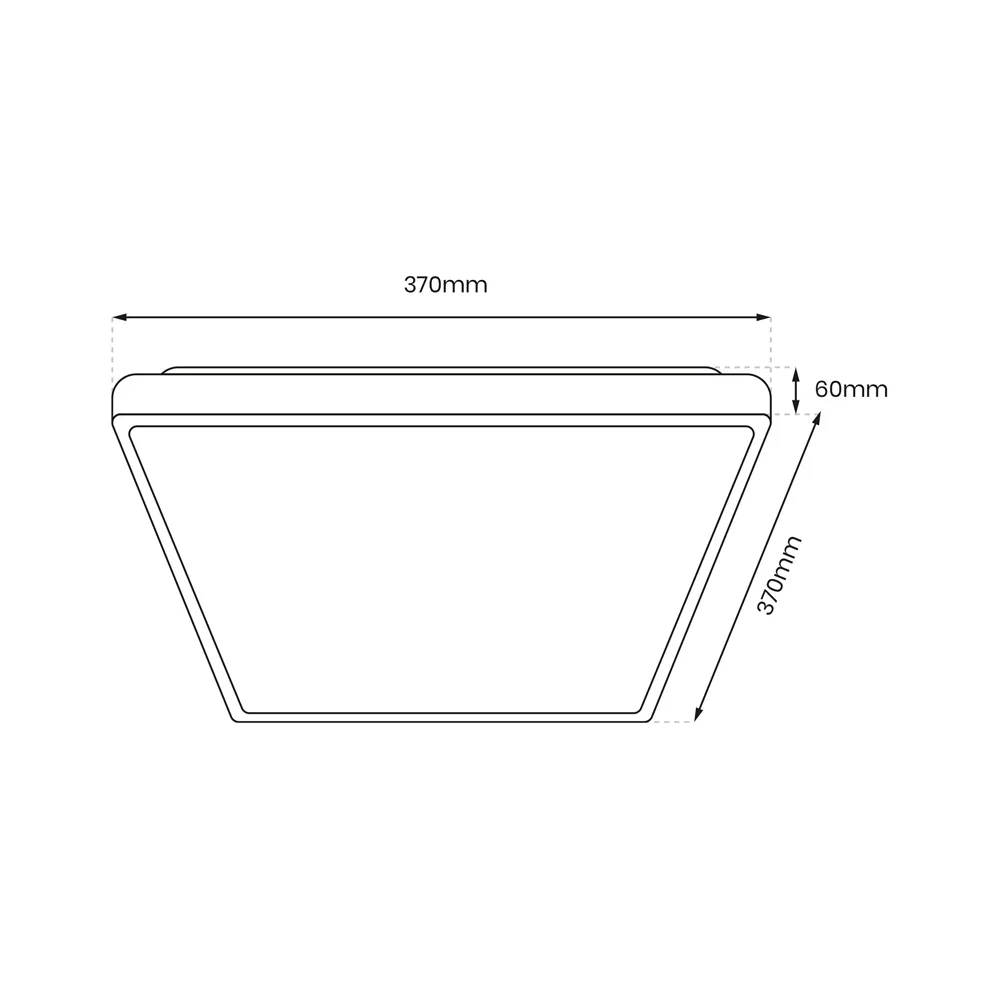 Fabio 37cm Ceiling Lamp 230V - Black