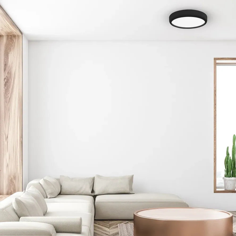 Gea LED Ceiling Lamp with Remote - Black