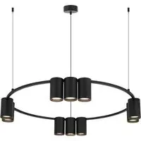 Genesis Circle 10 LED Pendant Light - Black