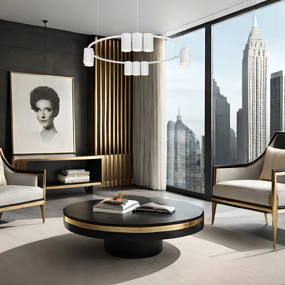 Genesis Circle 10 LED Pendant Light - White