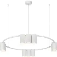 Genesis Circle 10 LED Pendant Light - White