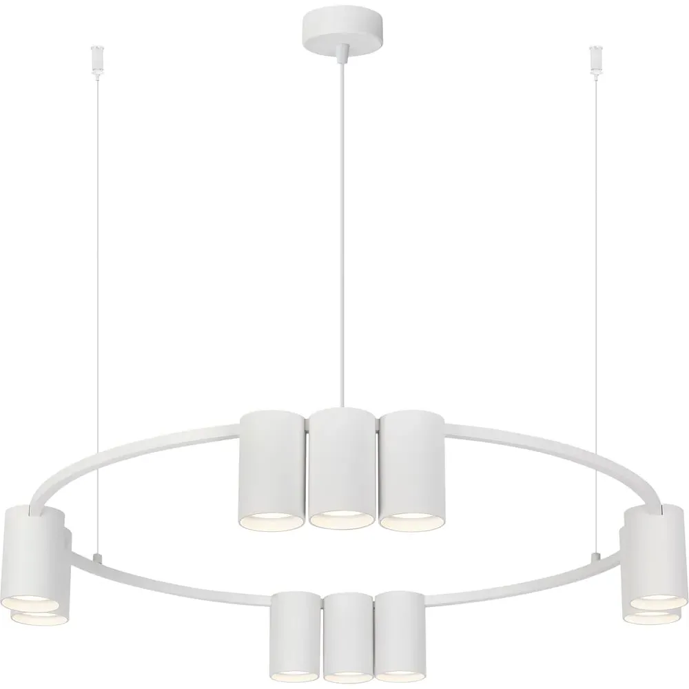 Genesis Circle 10 LED Pendant Light - White