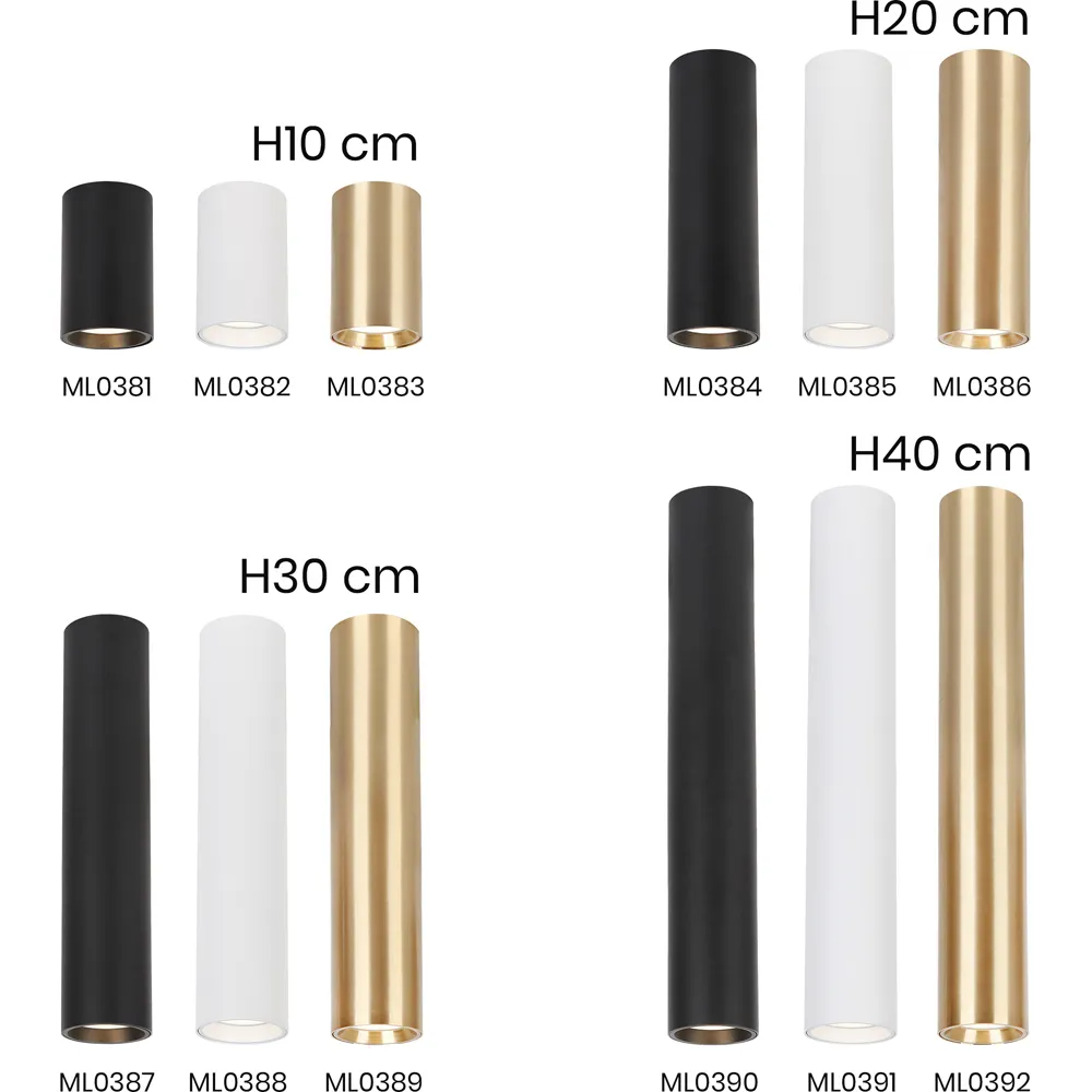 Genesis Cylindrical Spot Light - Black