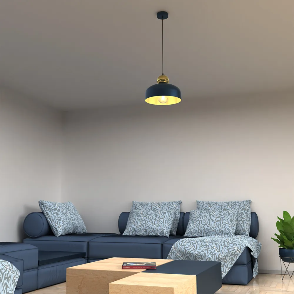 Harald Pendant Lamp - Blue, Metal