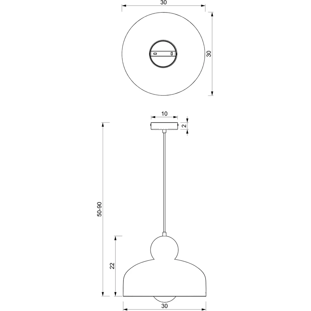 Harald Pendant Lamp - Blue, Metal