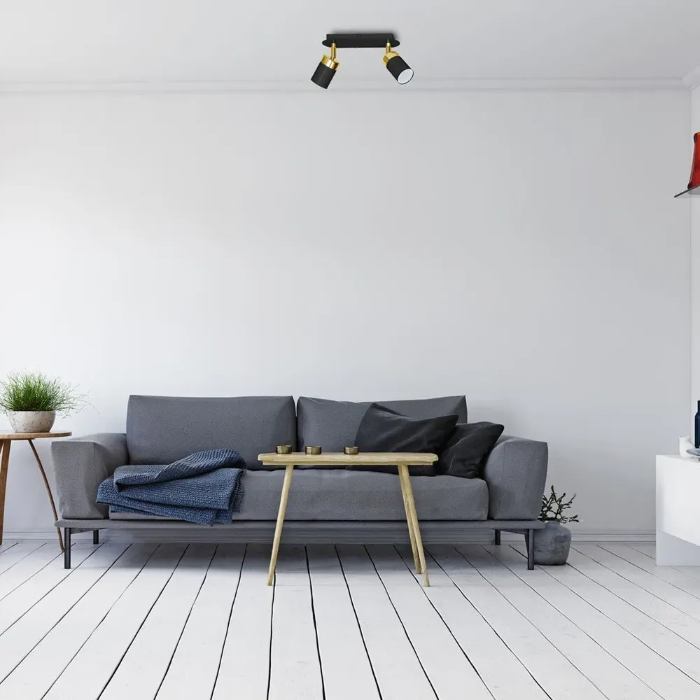 Joker 2 Spotlight Ceiling Lamp - Black, Gold