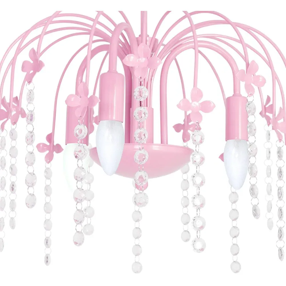 Laura Baby Pink Chandelier - Pink