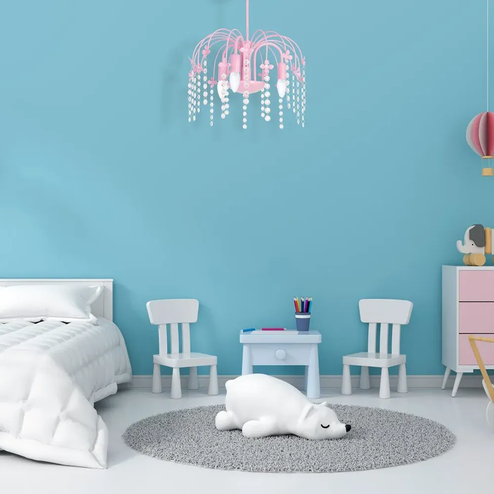 Laura Baby Pink Chandelier - Pink