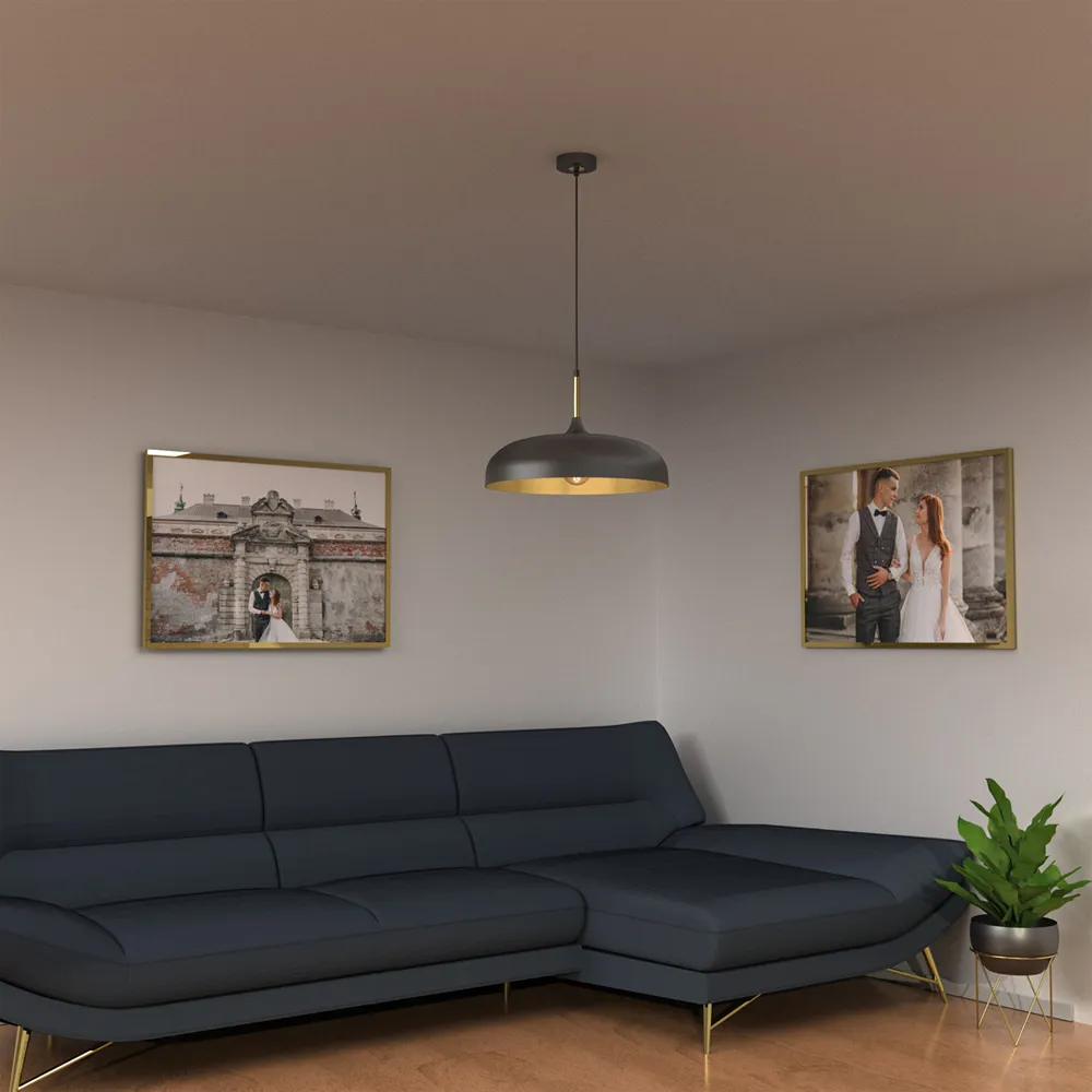 Lincoln Pendant Lamp - Black, Metal