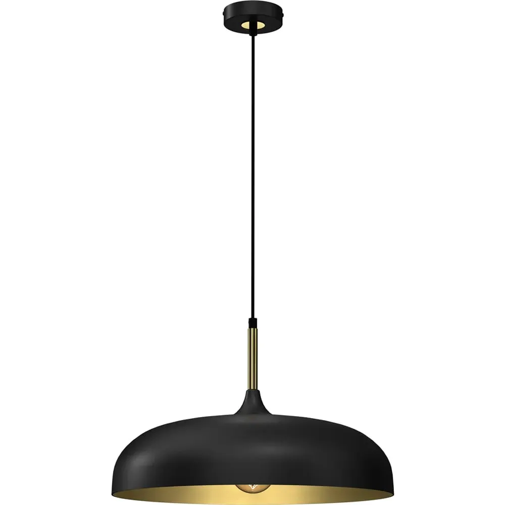 Lincoln Pendant Lamp - Black, Metal