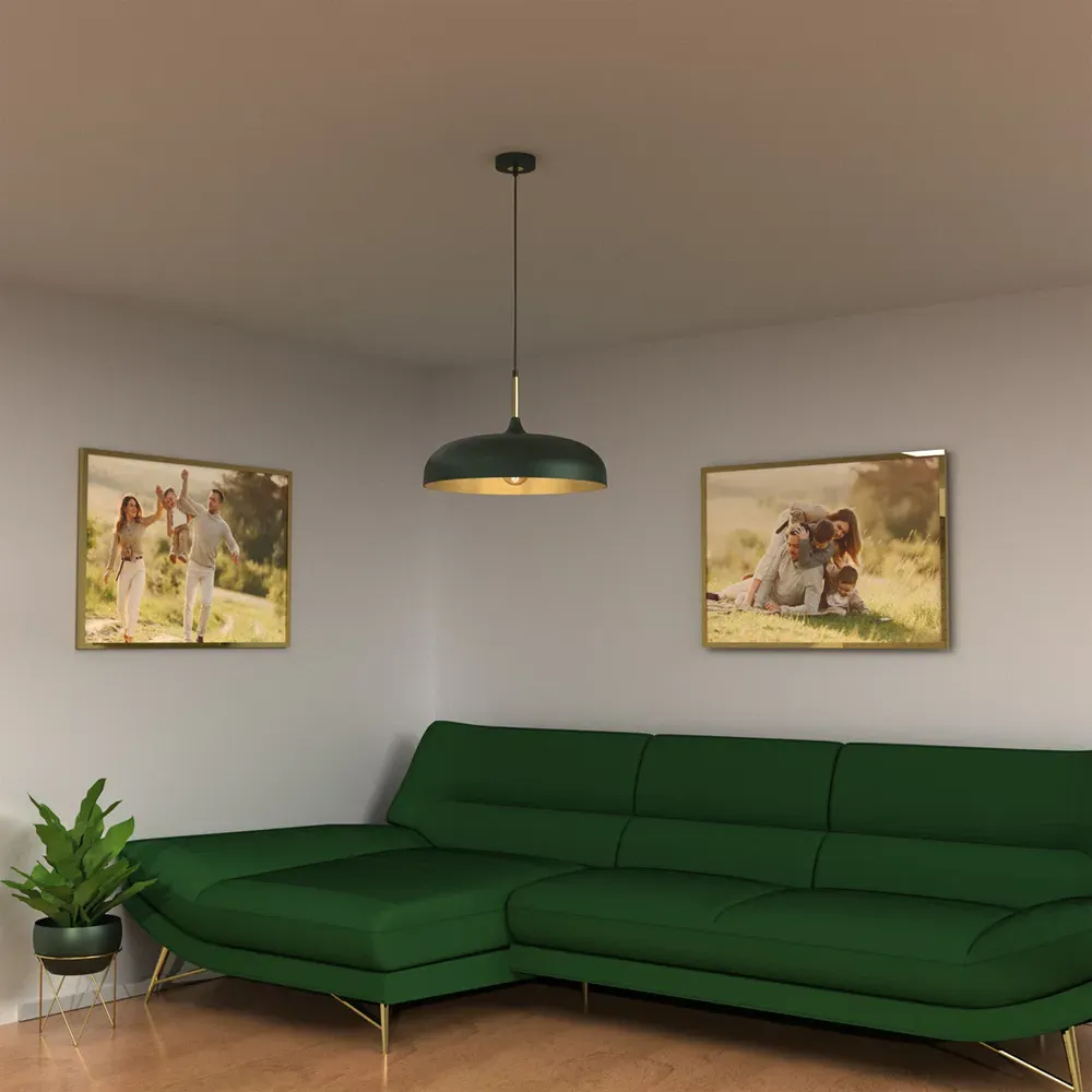 Lincoln Pendant Lamp - Green, Metal