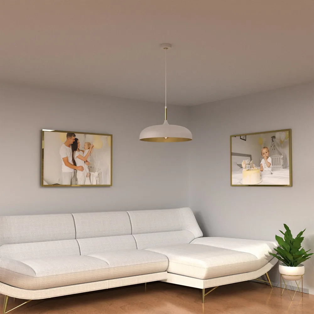 Lincoln Pendant Lamp - White, Metal