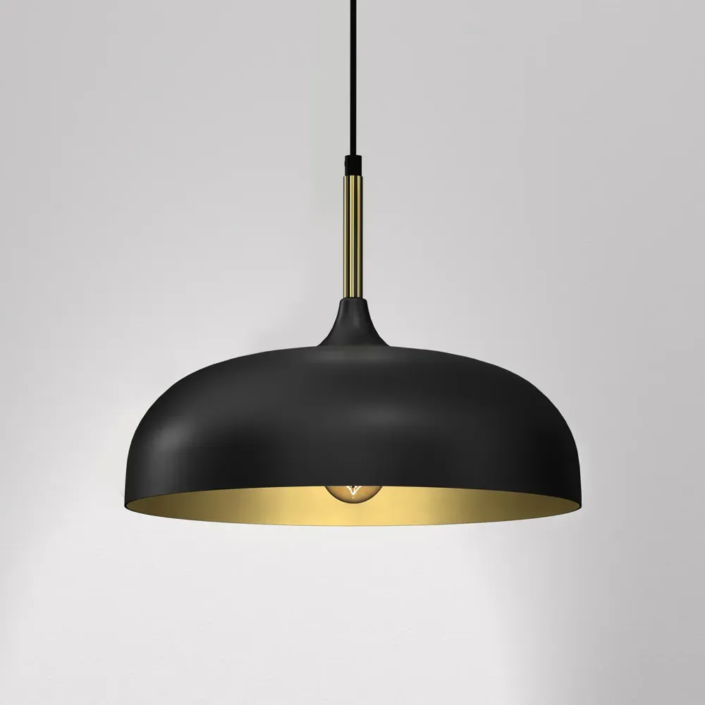 Lincoln Pendant Light with Adjustable Height - Black, Metal