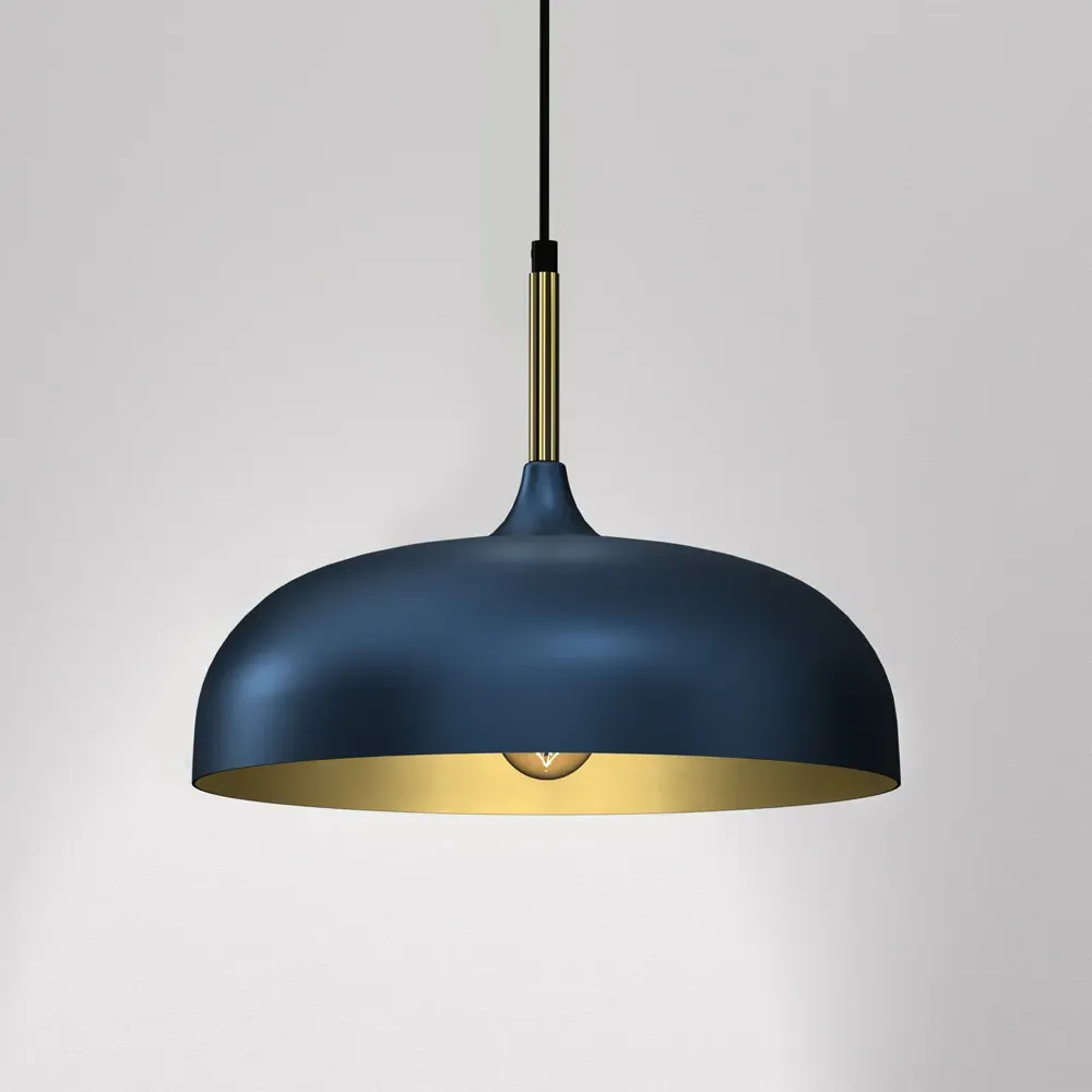 Lincoln Pendant Light with Adjustable Height - Blue, Metal