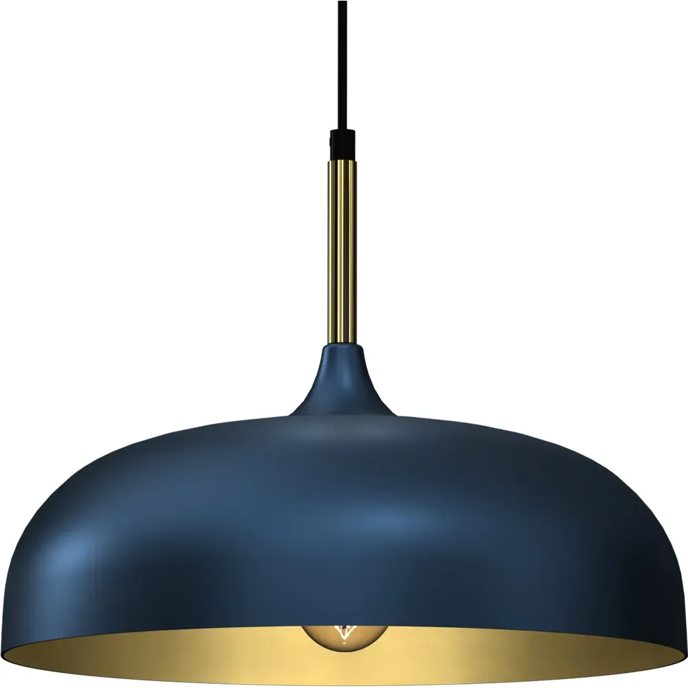Lincoln Pendant Light with Adjustable Height - Blue, Metal