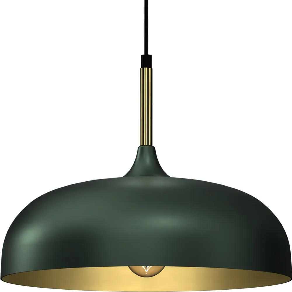 Lincoln Pendant Light with Adjustable Height - Green, Metal