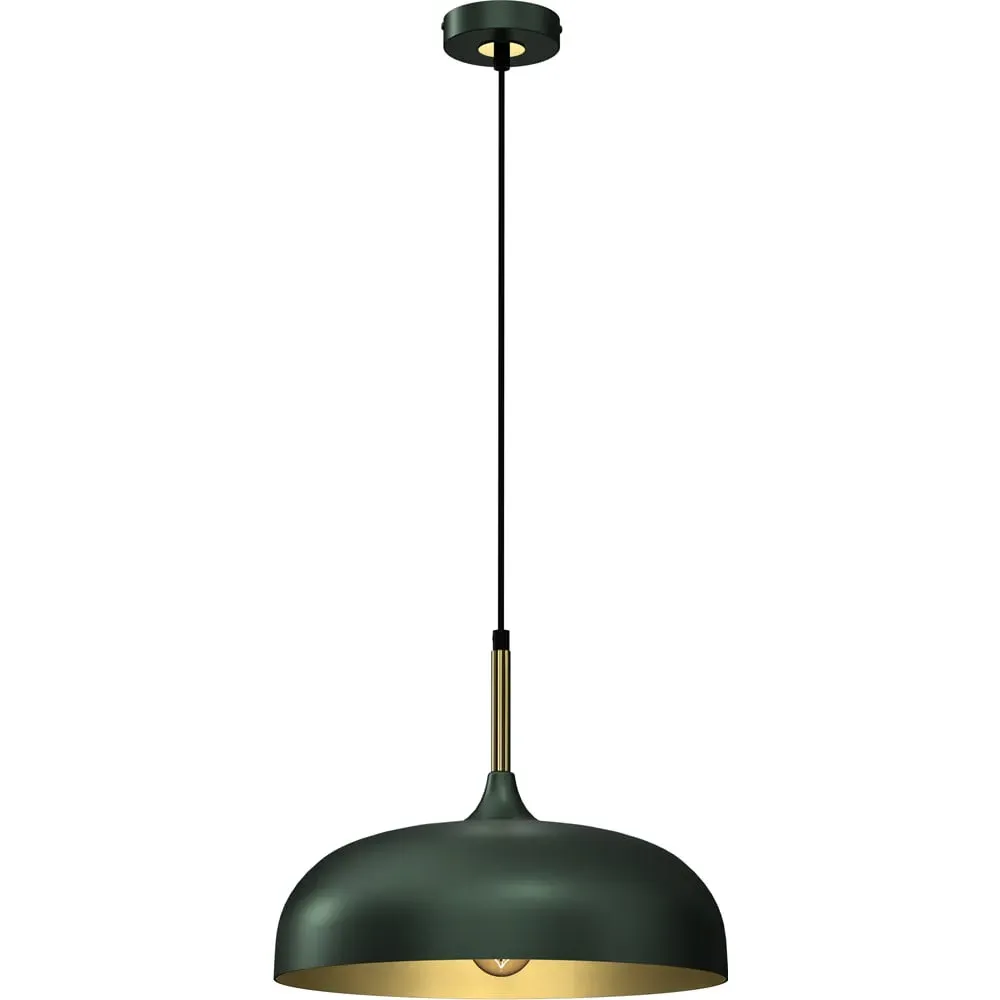 Lincoln Pendant Light with Adjustable Height - Green, Metal