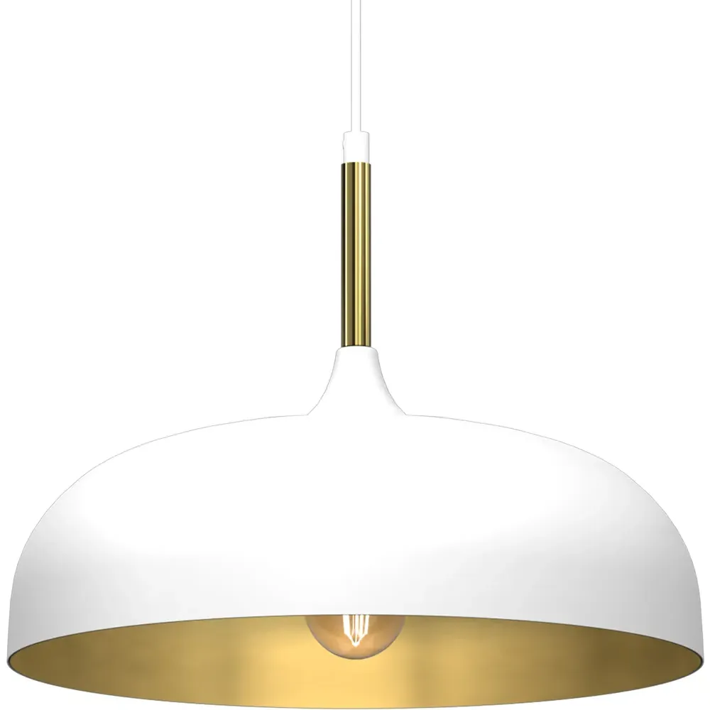 Lincoln Pendant Light with Adjustable Height - White, Metal