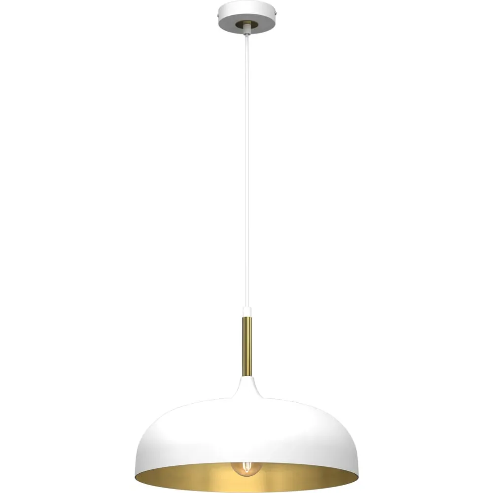 Lincoln Pendant Light with Adjustable Height - White, Metal