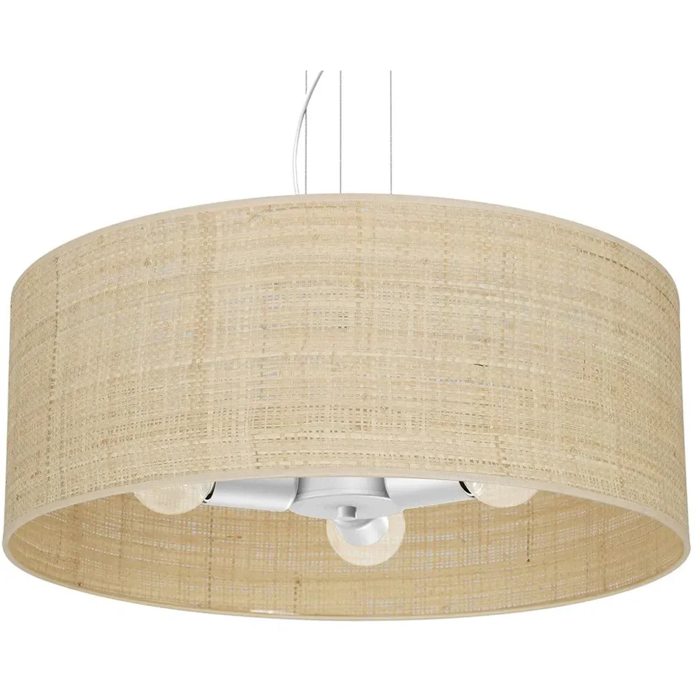Marshall Pendant Lamp - White, Rattan