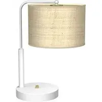 Marshall Table Lamp - White, Rattan
