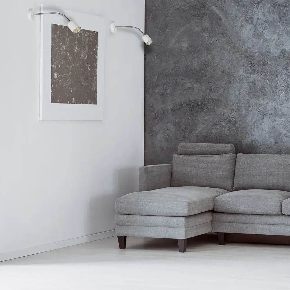 Maxi Adjustable Wall Lamp 230V - White, Metal