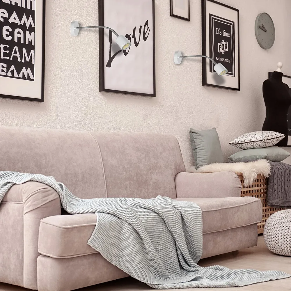 Maxi Adjustable Wall Lamp 230V - White, Metal