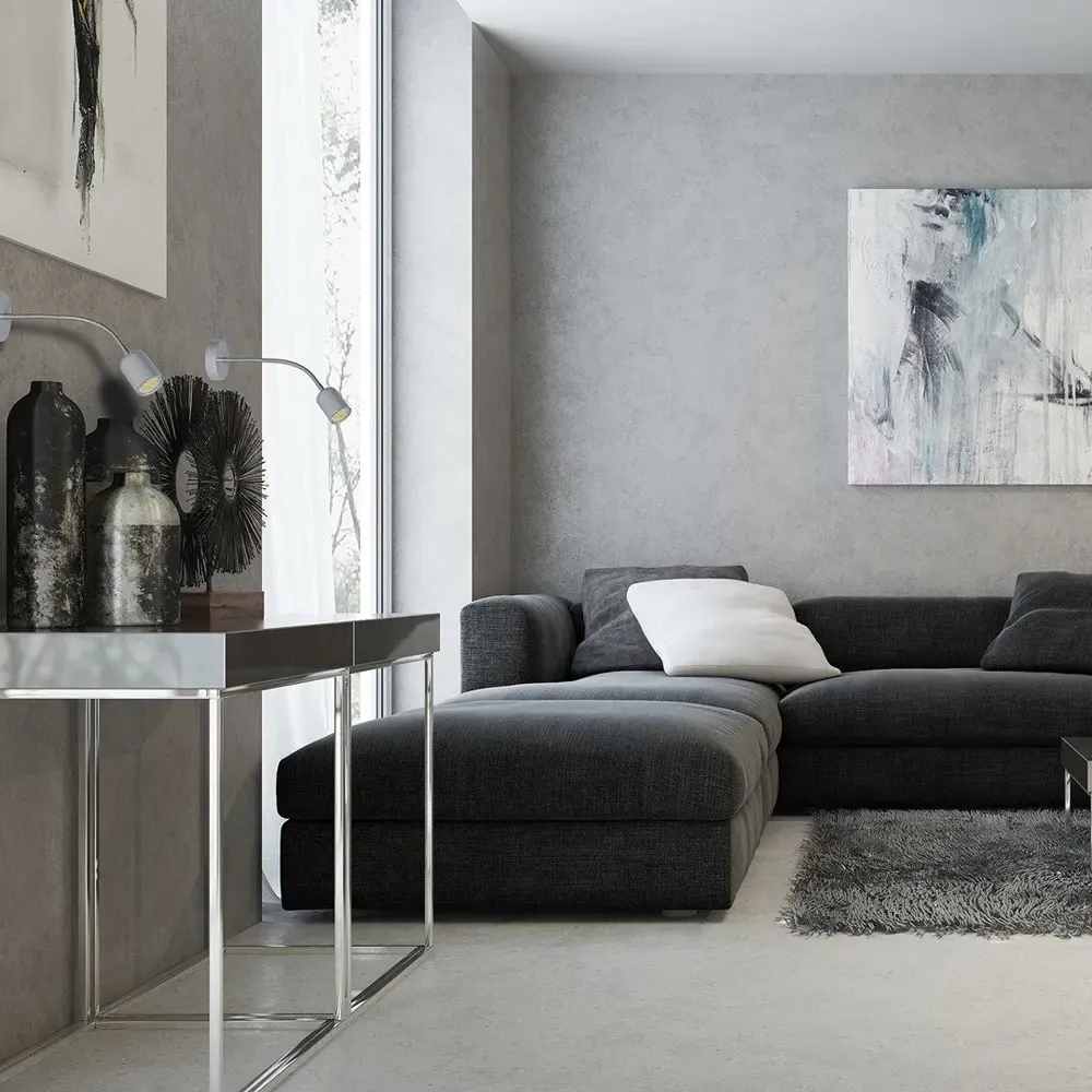 Maxi Wall Lamp with Adjustable Arm - Grey, Metal