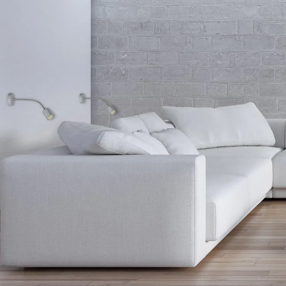 Maxi Wall Lamp with Adjustable Arm - Grey, Metal