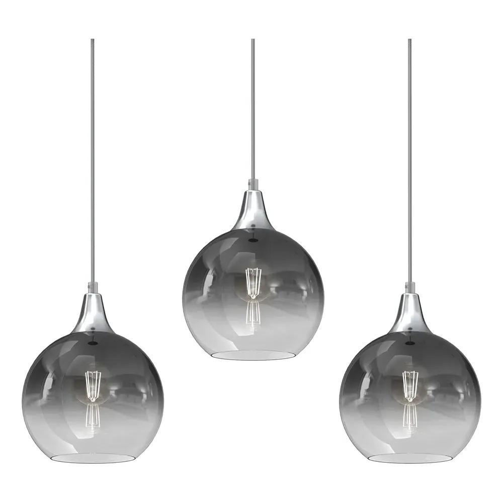 Monte Triple Pendant Lamp - Silver, Metal