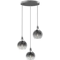 Monte Triple Pendant Lamp - Silver, Metal