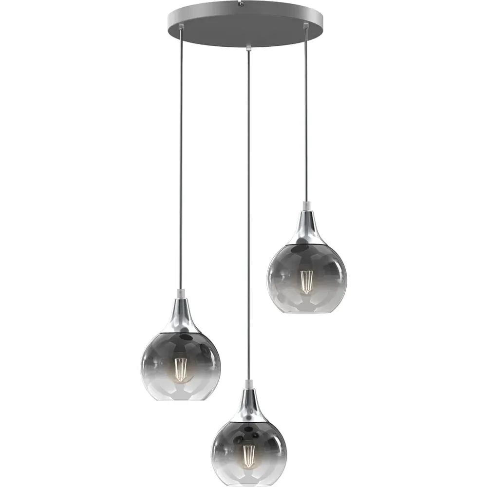 Monte Triple Pendant Lamp - Silver, Metal image
