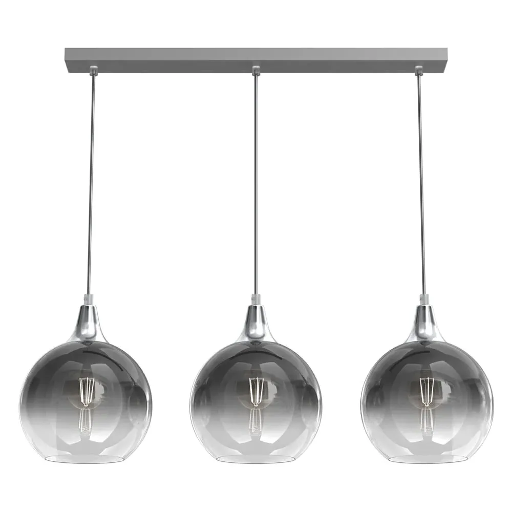 Monte Triple Pendant Lamp - Silver, Metal