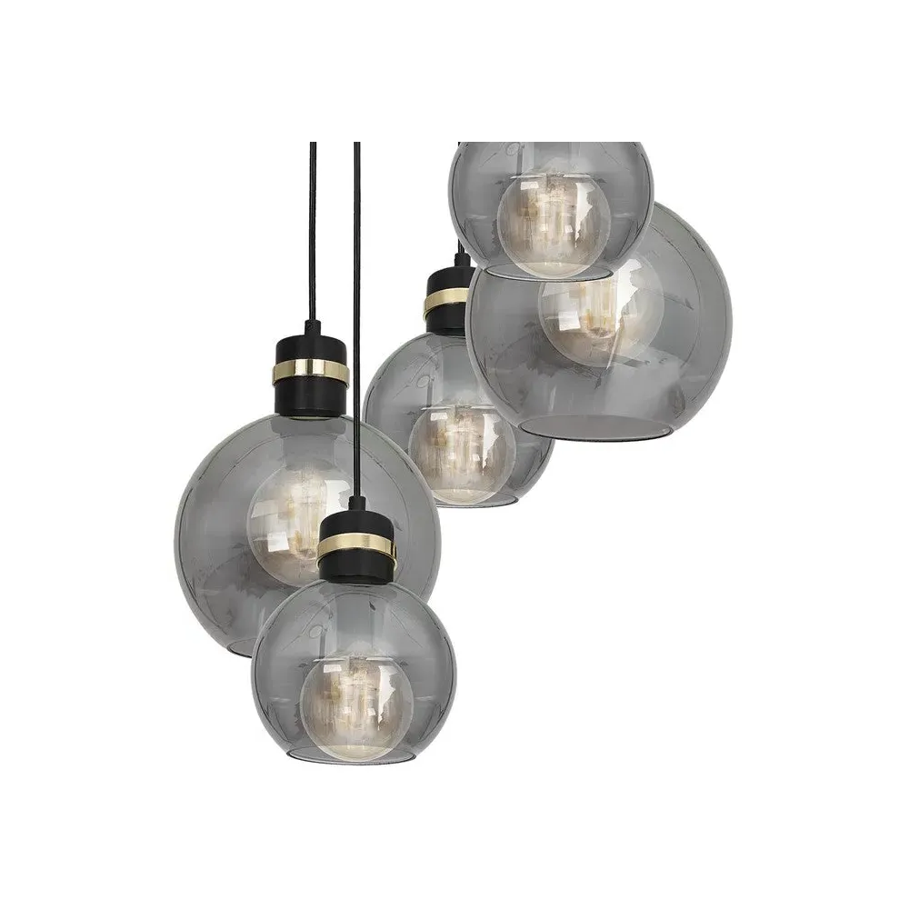 Omega Circ Sphere Pendant Lamp - Black, Glass