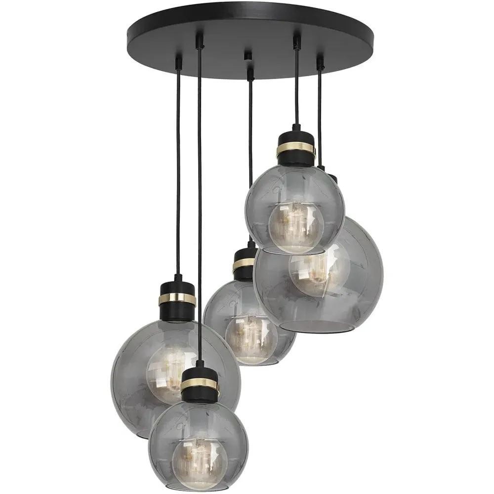 Omega Circ Sphere Pendant Lamp - Black, Glass