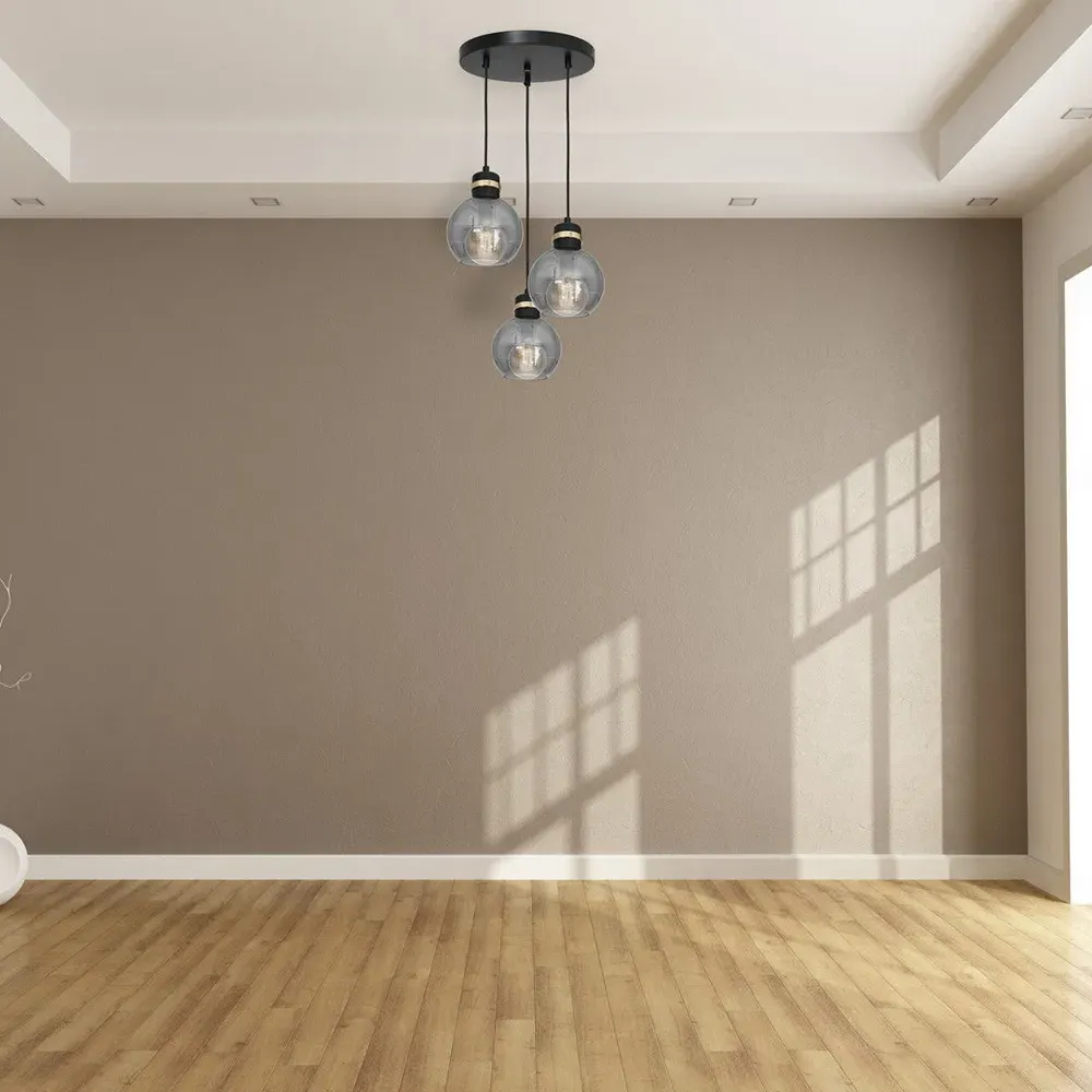 Omega Sphere Pendant Lamp - Black, Glass