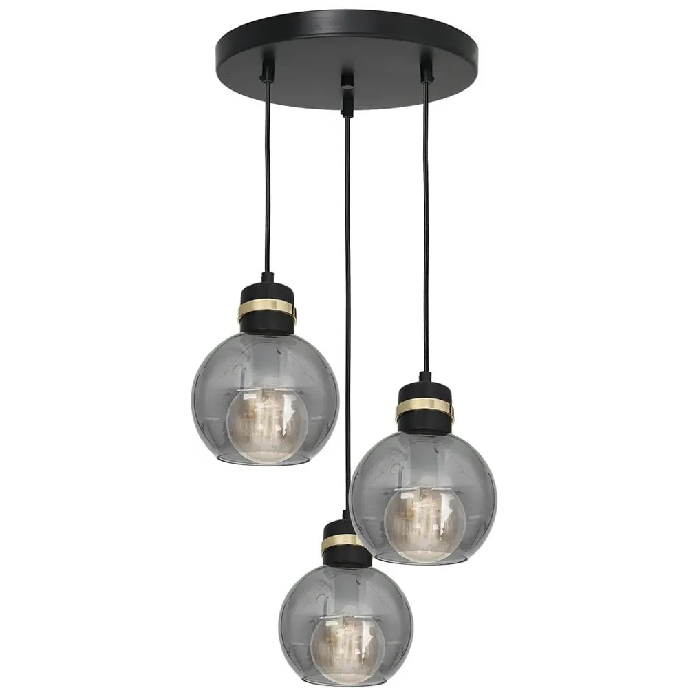 Omega Sphere Pendant Lamp - Black, Glass