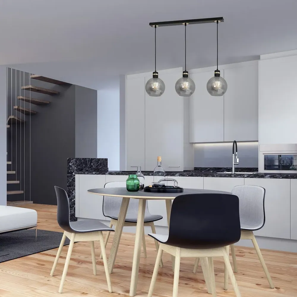 Omega Sphere Pendant Lamp - Black, Glass