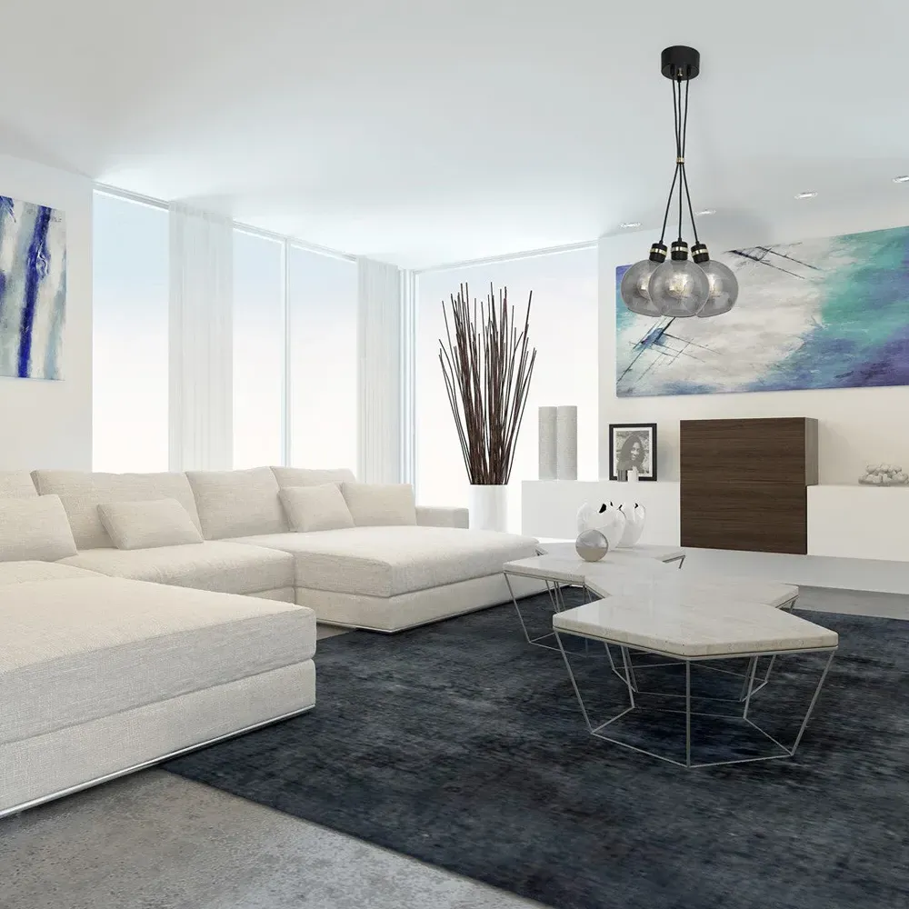 Omega Sphere Pendant Lamp - Black, Glass