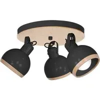 Oval Ceiling Lamp 230V - Black, Metal