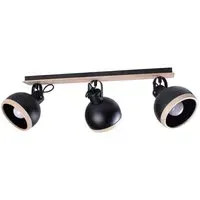 Oval Ceiling Lamp 230V - Black, Metal