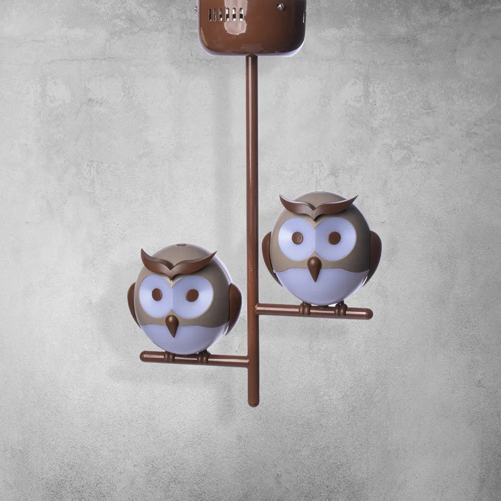 Owl LED Ceiling Lamp - Brown