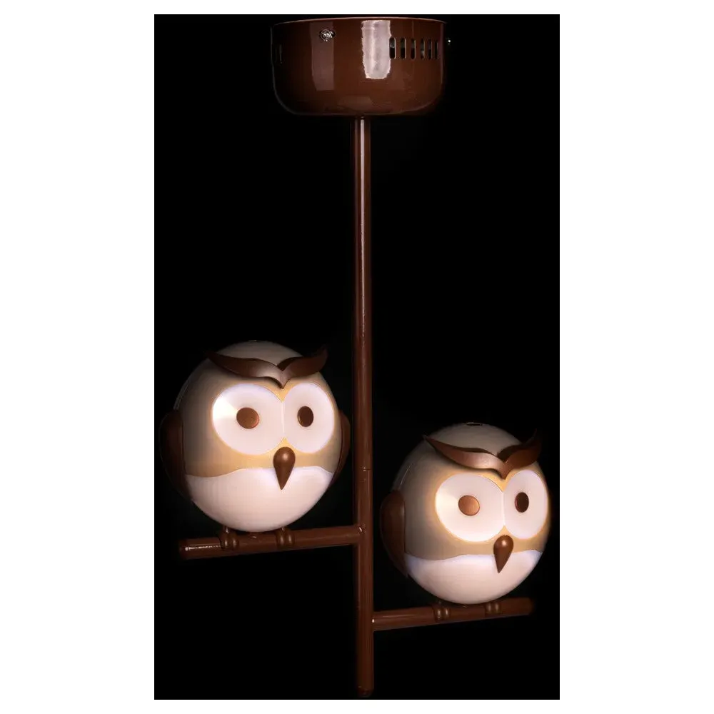 Owl LED Ceiling Lamp - Brown