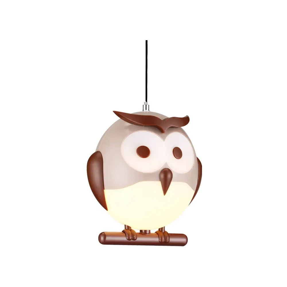 Owl LED Pendant Lamp - Brown